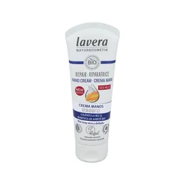 Lavera Crema De Manos Sos Reparadora 75ml - Crème mains réparatrice SOS à la Calendula et Karité, Certifiée Nature, Vegan, 75 ml