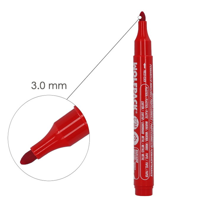 WOLFPACK LINEA PROFESIONAL Marqueur permanent professionnel rouge