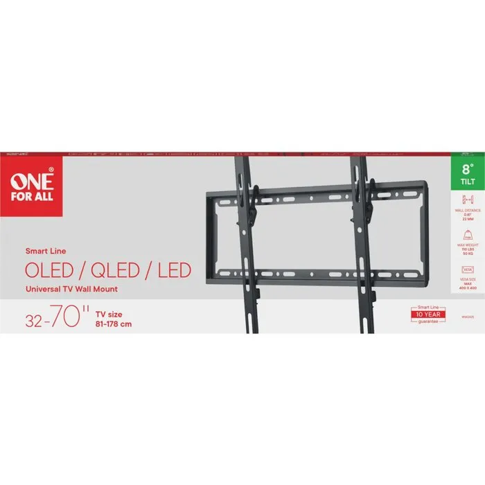 One For All Support mural SMART WM2425 pour TV 32 à 70 pouces One For All Support mural SMART WM2425 pour TV 32 à 70 pouces