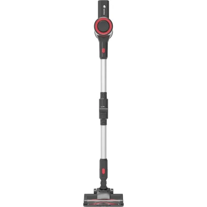 Fagor FG21R Aspirateur balai sans fil 2-en-1, 150 W, 0,6 L, aspiration cyclonique, brosse motorisée LED, 25 min d'autonomie, Rouge