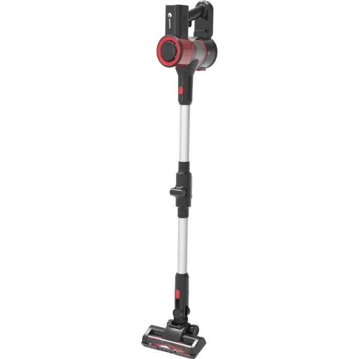 Fagor FG21R Aspirateur balai sans fil 2-en-1, 150 W, 0,6 L, aspiration cyclonique, brosse motorisée LED, 25 min d'autonomie, Rouge