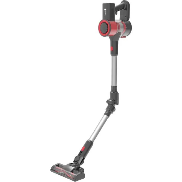 Fagor FG21R Aspirateur balai sans fil 2-en-1, 150 W, 0,6 L, aspiration cyclonique, brosse motorisée LED, 25 min d'autonomie, Rouge