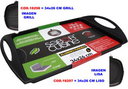 Sabor Cuisine Finstock Grill Rectangulaire en Aluminium 34x26 cm
