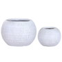 Home ESPRIT Set de 2 cache-pots Beige Fibre Magnésium 55 x 55 x 38 cm