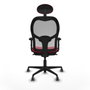 Piqueras y Crespo Chaise de Bureau avec Appui-tête Jorquera 2D036G1 Rouge