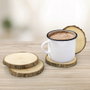 Home Deco Factory Lot de 4 posavasos en bois de bouleau NATURAL