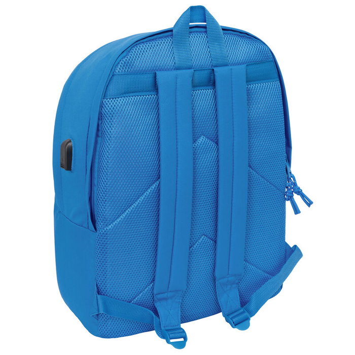 Safta Sacoche pour Portable F.C. Barcelona 15,6 pouces avec USB - Bleu Indigo