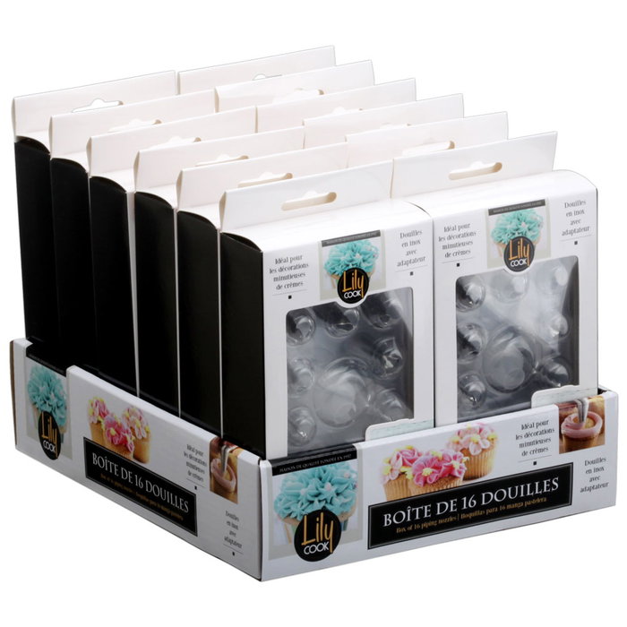 Lily Cook Set de 16 douilles avec adaptateur Lily Cook Set de 16 douilles avec adaptateur
