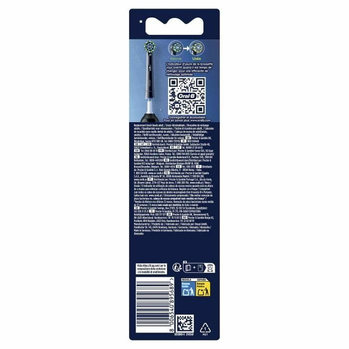 Oral-B Cross Action Pro - Pack de 8 - Noir