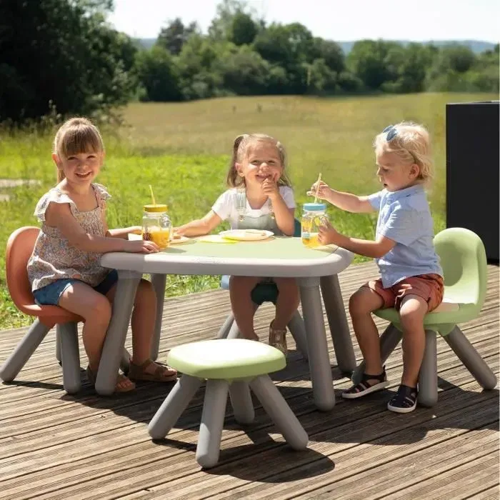 Smoby Chaise Enfant Life - Vert Pomme - Pieds Soufflés - Pour Intérieur et Extérieur Anti-UV - 90% Matière Recyclée - Fabrication Française - Dès 18 Mois - 33 x 33 x 50 cm