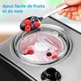 Medion Sorbetière Yaourtière MD18387 - Machine à Glace 1,5 L, Écran LCD, Puissance 150W, Température -35°C à -18°C, Noir/Argent