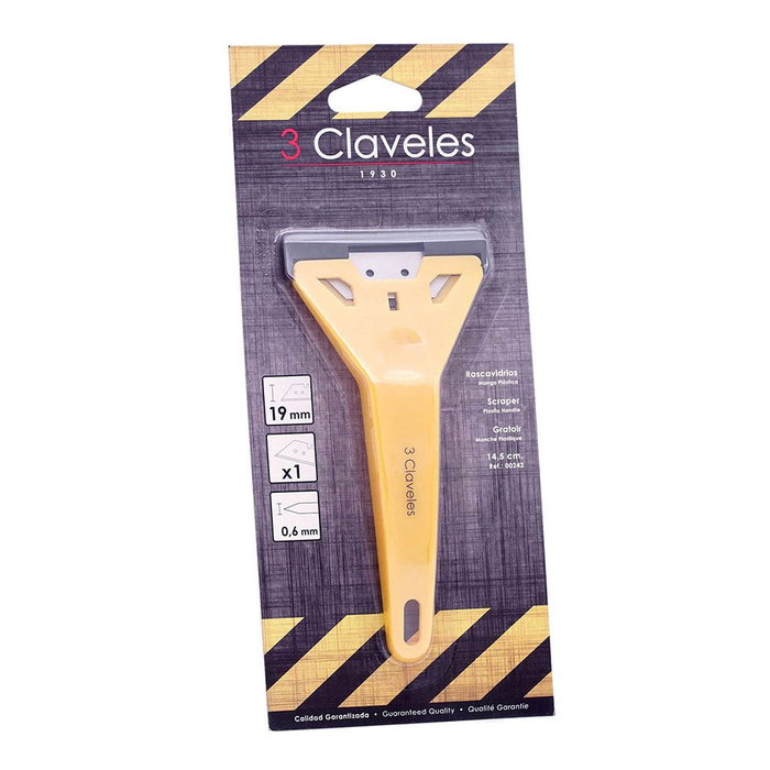 3 Claveles Rascador de vidrios 14,5 cm, lame 60 mm 3 Claveles Rascador de vidrios 14,5 cm, lame 60 mm