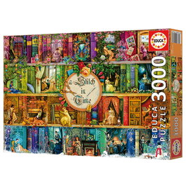 Educa Puzzle 3000 pièces 'Justo A Tiempo' 19946 - Bibliothèque bucolique avec scènes d'artisanat - Dimensions 120 x 85 cm - À partir de 14 ans