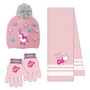 Cerda Ensemble 3 Pièces Bufanda Peppa Pig - Écharpe et Accessoires pour Enfant - 20 x 2 x 52 cm