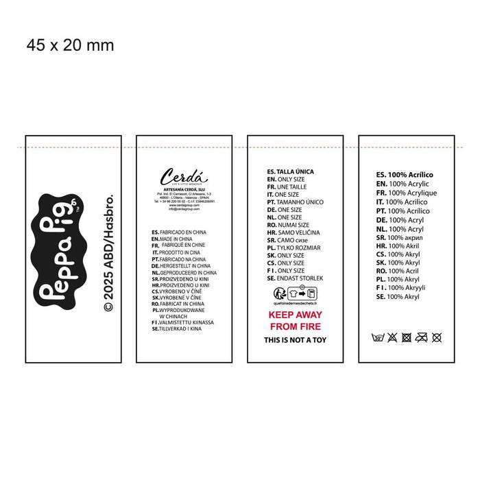 Bonnet et gants Peppa Pig Rose