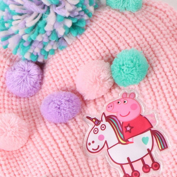 Bonnet et gants Peppa Pig Rose