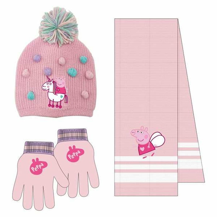 Bonnet et gants Peppa Pig Rose