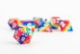 FanRoll Pack de 7 Dés Sharp Edge Silicone Rainbow