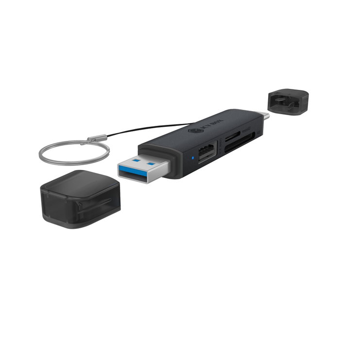 Icy ICY BOX IB-CR203-CU3 Lecteur de cartes 3-en-1 USB 3.2 Gen 1 USB-C/USB-A Icy ICY BOX IB-CR203-CU3 Lecteur de cartes 3-en-1 USB 3.2 Gen 1 USB-C/USB-A