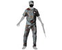 Déguisement de Chirurgien Macabre Adulte XXL avec Vêtements Tachés de Sang, Masque et Bonnet - Gris Polyester - Halloween Horreur