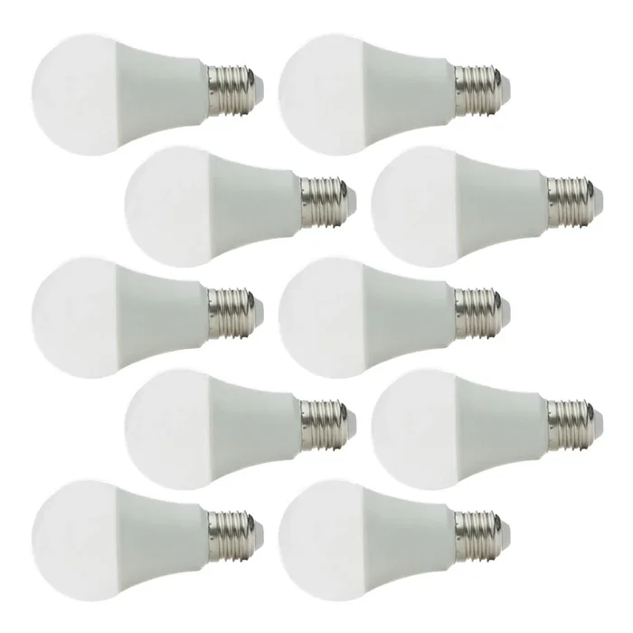 Pack 10 Ampoules LED Sphérique Aluminium/PC E27 7W 630Lm 40 000H