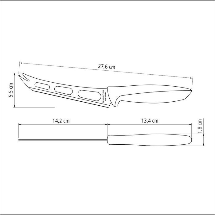 Tramontina Couteau pour fromage Plenus noir 15,24 cm Tramontina Couteau pour fromage Plenus noir 15,24 cm