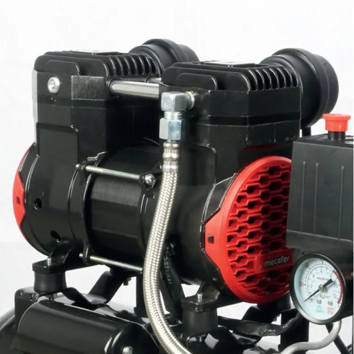 Mecafer Power Silent Compresseur Horizontal 24 L 1,5 HP 175 L/min Silencieux