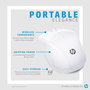 HP 220 - Souris sans fil ambidextre pour voyage, avec nano-récepteur intégré et capteur optique 1600 PPI, couleur Blanc neige