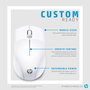 HP 220 - Souris sans fil ambidextre pour voyage, avec nano-récepteur intégré et capteur optique 1600 PPI, couleur Blanc neige