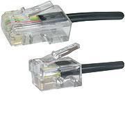 MicroConnect MPK452S Câble RJ11 vers RJ45 Mâle/Mâle, 2 mètres, Noir