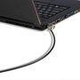 Lindy Câble de sécurité pour ordinateur portable 31112 avec verrou cylindrique et câble en acier - Sécurité pour PC portable et accessoires
