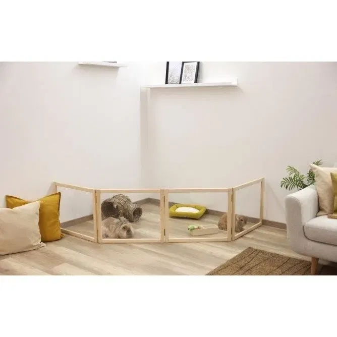 Kerbl Séparateur d'enclos intérieur en plexiglas pour petits animaux - Paroi et barrière de protection modulable Kerbl Séparateur d'enclos intérieur en plexiglas pour petits animaux - Paroi et barrière de protection modulable