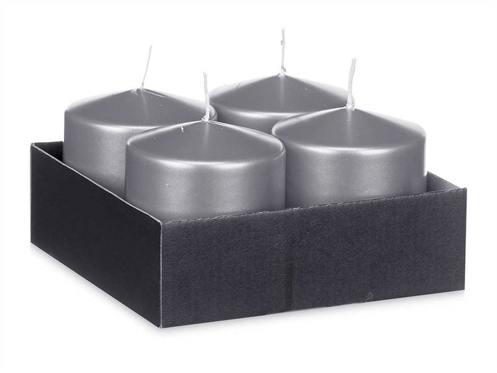 Acorde Vela Taco Plateada Large 10 cm - Bougie en Cire (Set de 12)