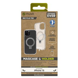 Protection pour téléphone portable Muvit for Change iPhone 15 Clear iPhone 15 Magnétique