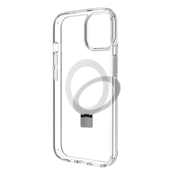 Muvit Étui Recycletek MagSafe avec Support pour iPhone 15, Recyclé et Recyclable