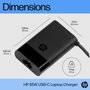 HP Chargeur USB-C 65 W pour ordinateur portable, tablette et smartphone, Compact et léger avec alimentation intelligente