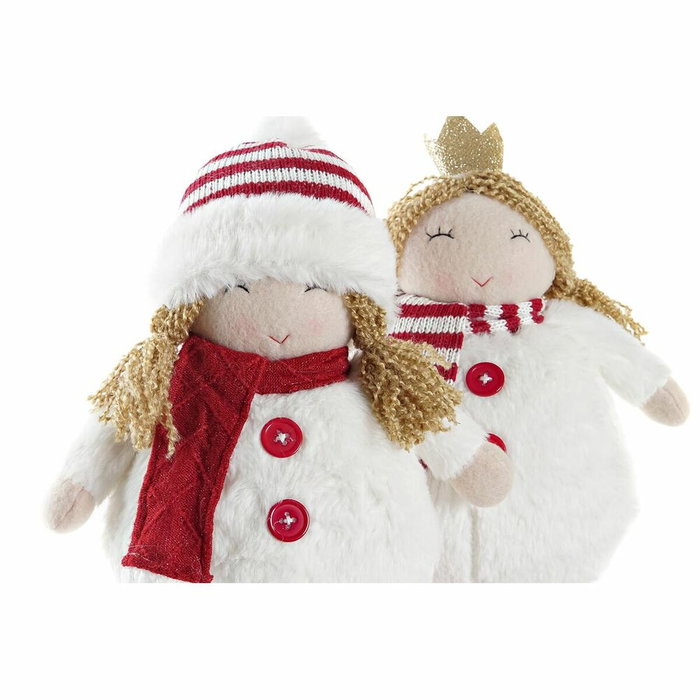 Figurine Décorative DKD Home Decor Noël Poupée Polyester Filles (17 x 11 x 28 cm) (2 Unités)