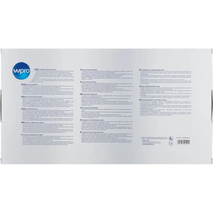 Wpro Filtre charbon haute performance Type 190 Wpro Filtre charbon haute performance Type 190