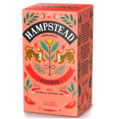 HAMPSTEAD Infusion Rooibos Bio - 20 sachets - Thé rouge sans caféine - 100% biologique - Ingrédients : Rooibos HAMPSTEAD Infusion Rooibos Bio - 20 sachets - Thé rouge sans caféine - 100% biologique - Ingrédients : Rooibos