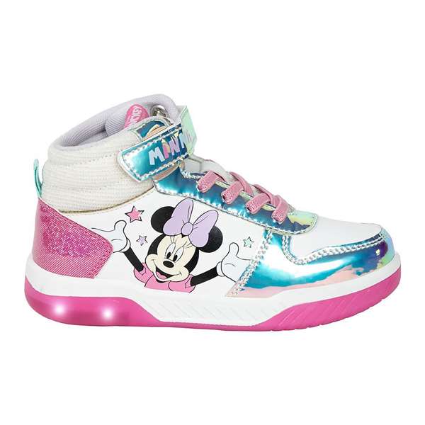 Cerdá Minnie T027 Chaussures sport enfant PVC avec lumières LED, taille 27, couleur argent Cerdá Minnie T027 Chaussures sport enfant PVC avec lumières LED, taille 27, couleur argent