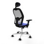 Piqueras y Crespo Chaise de Bureau avec Appui-tête Jorquera 3D086N1 Bleu clair