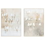 Home ESPRIT Toile Oiseaux Scandinave Blanc Beige Gris Doré (2 Unités)