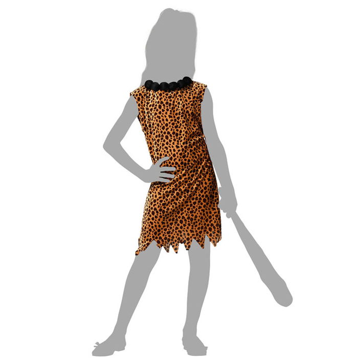 Déguisement Préhistorique de Caverne pour Fille, Taille 3-4 Ans, pour Carnaval et Fête - Costume Enfant