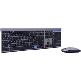 Bluestork Pack GRAPHEME 3 - Ensemble Clavier AZERTY et Souris sans fil - Noir et gris