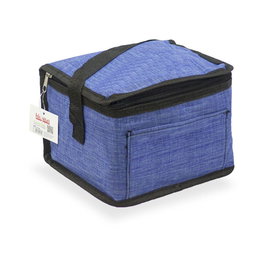 Hidalgo Glacière type sac 4,5 L design jean bleu avec bordure et anse noire, 20 x 15 x 15 cm