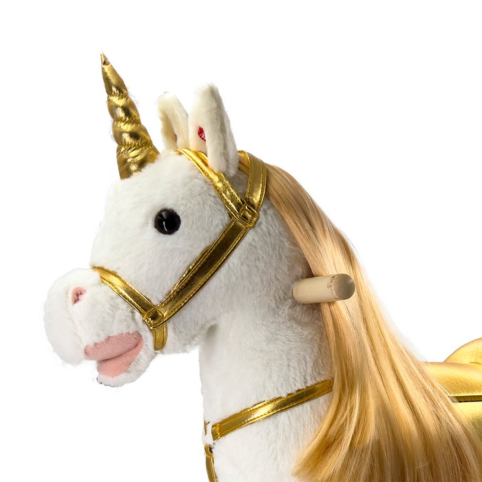 TACHAN Licorne Cheval à Bascule avec Étriers en Métal TACHAN Licorne Cheval à Bascule avec Étriers en Métal