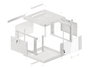 Lanberg Armoire rack mural 19 pouces 6U 600x600 Gris