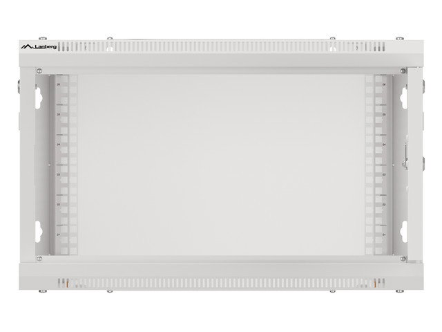 Lanberg Armoire rack mural 19 pouces 6U 600x600 Gris