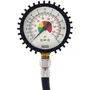 Powertrac Contrôleur de pression 12 bars PRECISION STEEL Manomètre à aiguille avec protection antichoc ABS