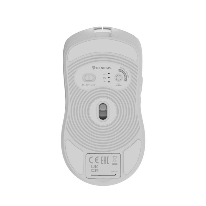 Genesis Zircon 500 Souris Gaming Sans Fil Optique 10000 DPI Bluetooth USB Blanc